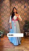 Pc 464 Sky Chinon Bandhej Designer Gown Wholesale Price In Surat